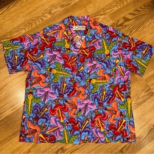 Art 4 Now Bayou Wear Men's New Orleans Jazz Fest Purple Short Sleeve Shirt xL